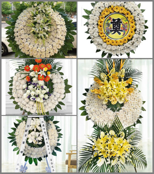 湖北襄阳市谷城县茨河镇金牛寺村花圈速递